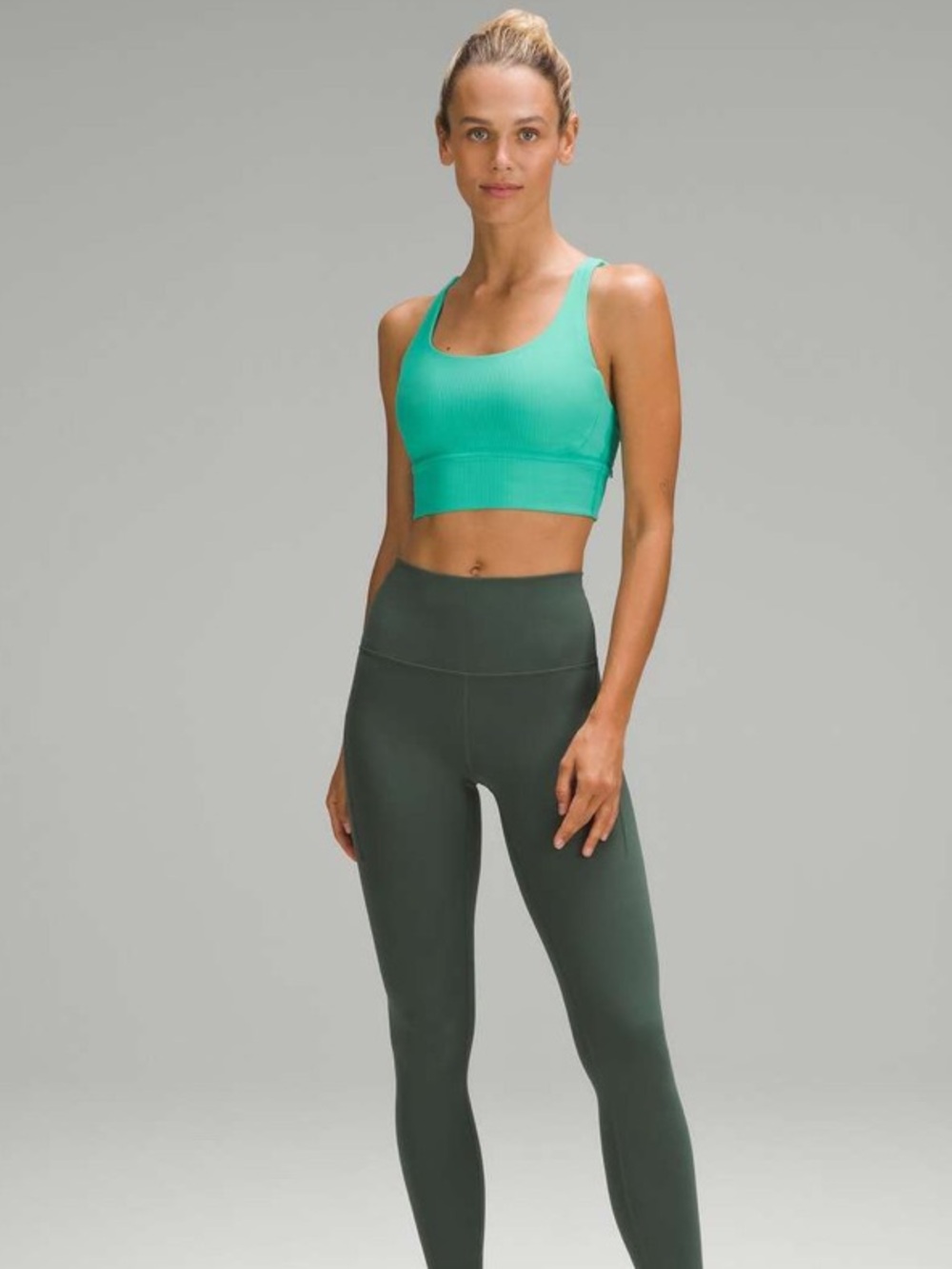 Lululemon Energy Ribbed Longline Bra Medium Support, B–D Cups